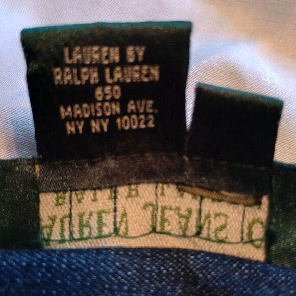 Lauren Jeans Co Ralph Lauren Women's Denim Button Front L Dark Wash 100% Cotton - Picture 4 of 9